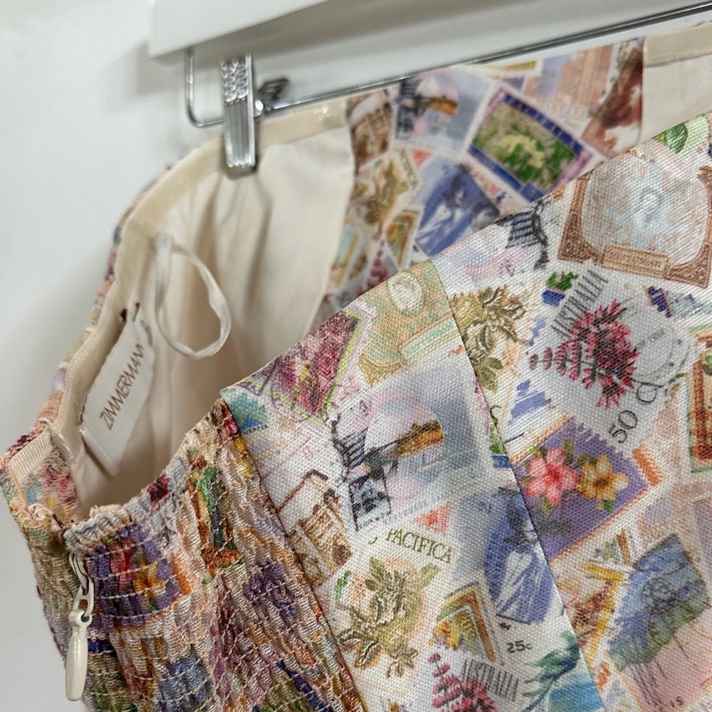 Zimmermann Silk+Linen Strapless Dress (M) - Picture 8 of 12